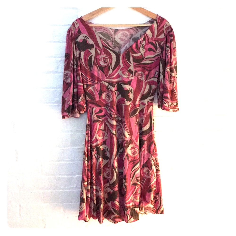 Retro Bell Sleeve Dress - image 1